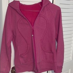 Lululemon scuba zip up hood lie (pink spar…